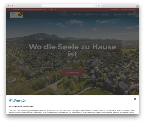 WordPress theme Divi - heimatbund-olsberg.de