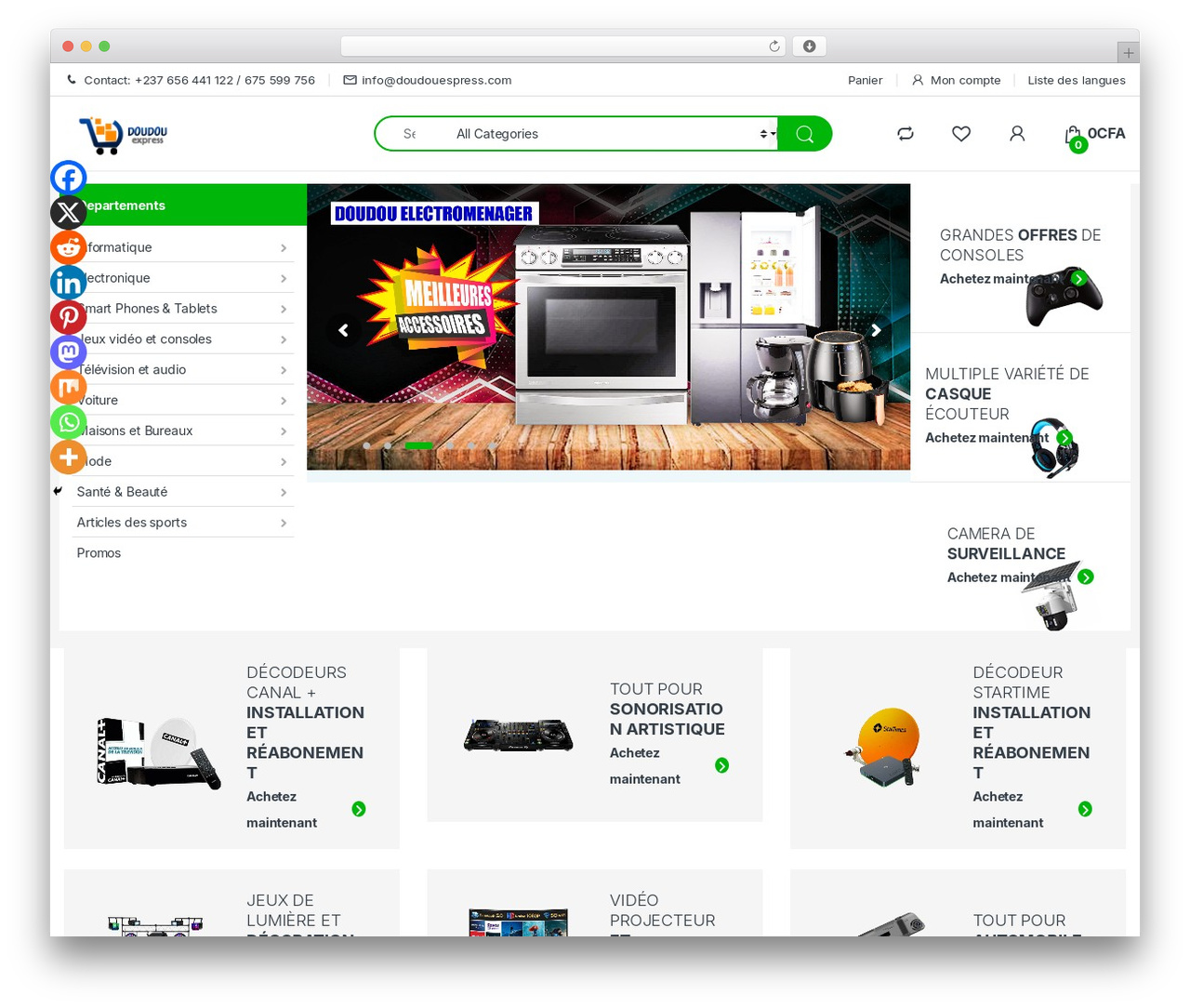 WordPress theme Electro Child - doudou-express.com