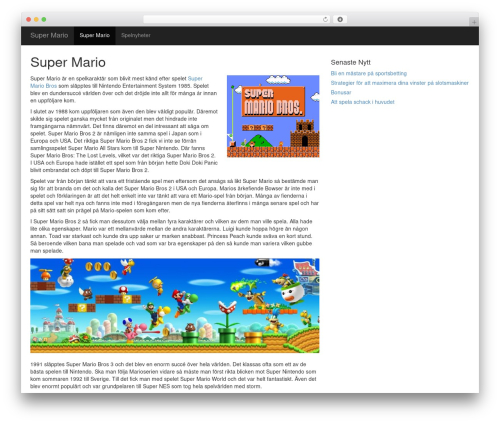 WordPress theme Mobile - supermario.cc