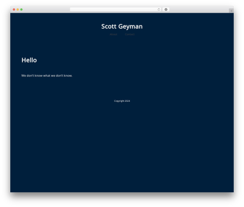WordPress theme Noto Simple - scottgeyman.com
