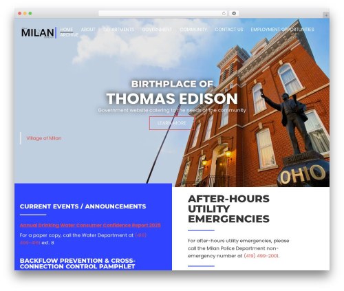 Pws core WordPress plugin - milanohio.gov