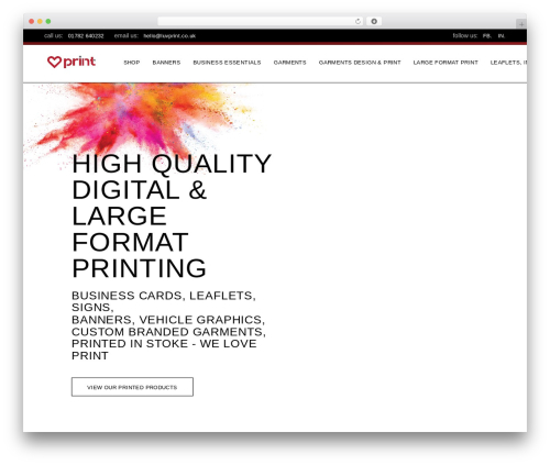 Etchy WordPress theme - luvprint.co.uk