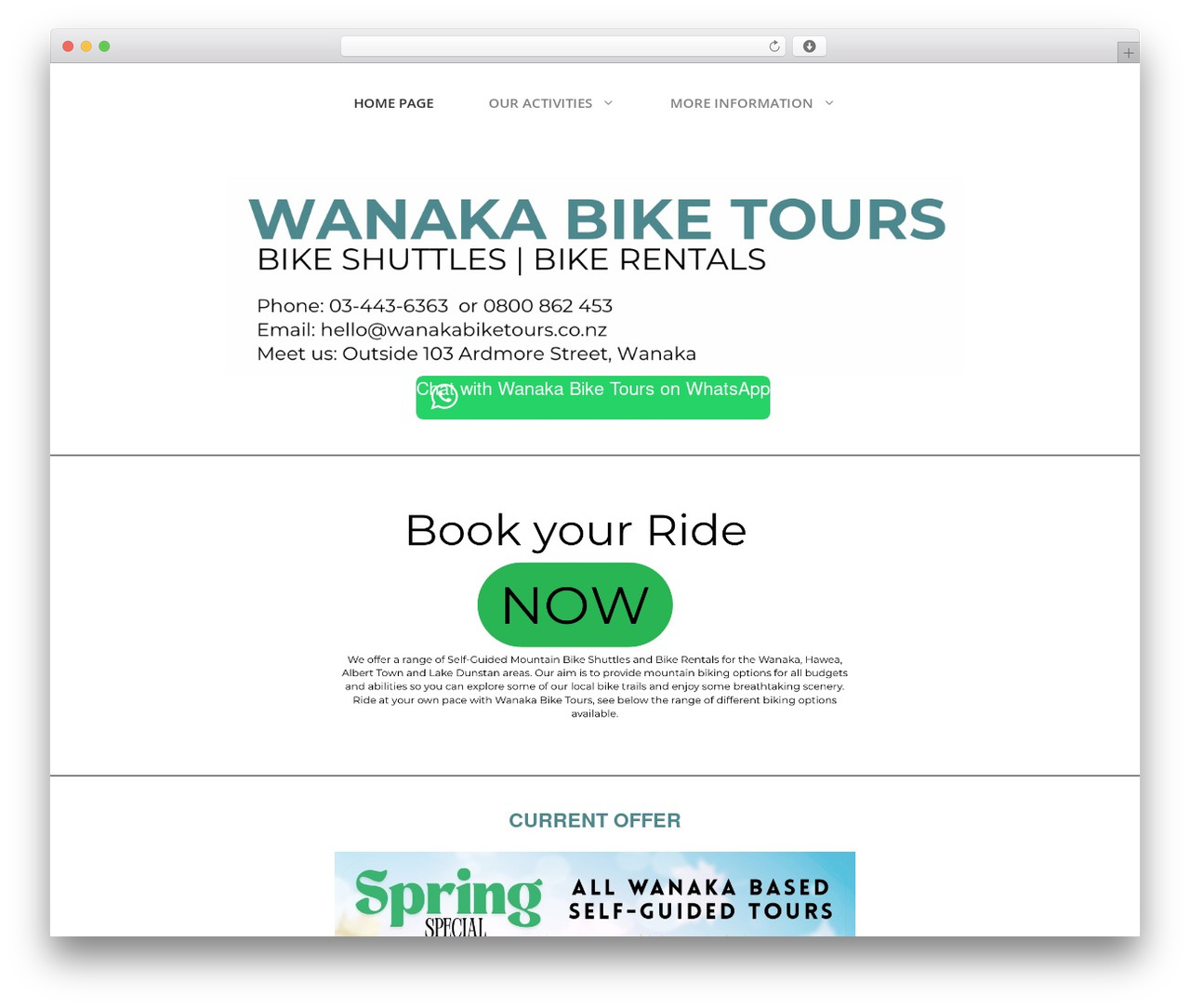 GeneratePress WordPress website theme - wanakabiketours.co.nz
