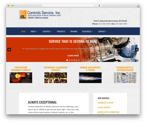 Genesis premium WordPress theme - controlsservice.com
