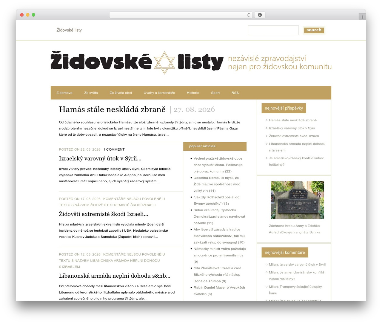 PureType theme WordPress - zidovskelisty.info