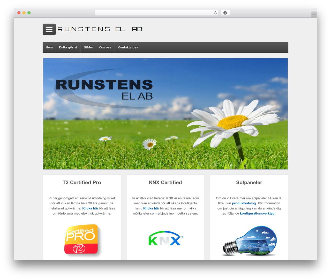 Responsive WordPress theme - runstensel.se