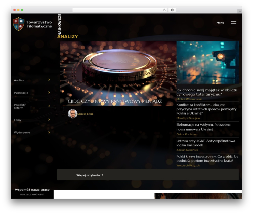 WEBGO WordPress theme - towarzystwofilomatyczne.pl