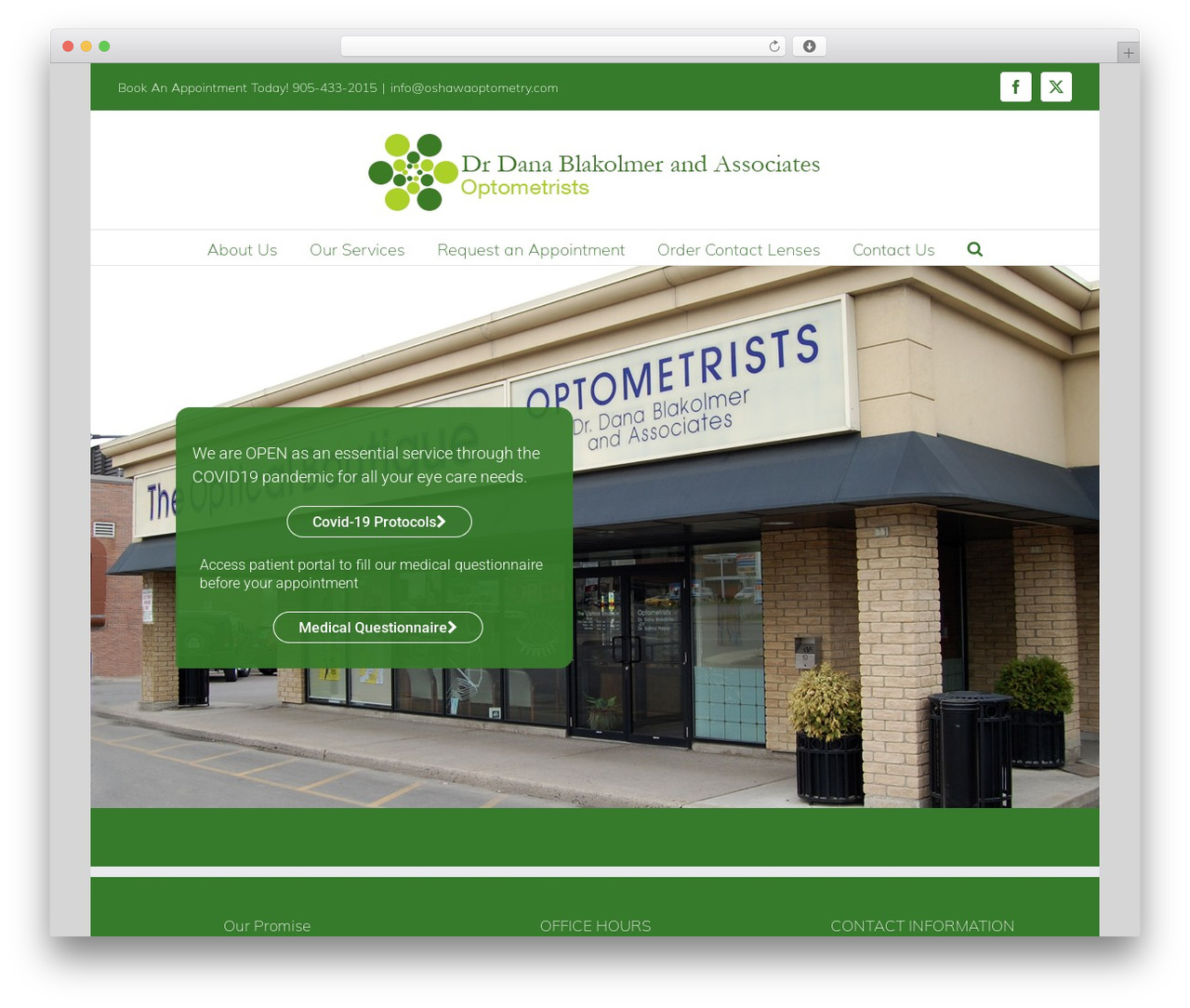 WordPress theme Avada - oshawaoptometry.com