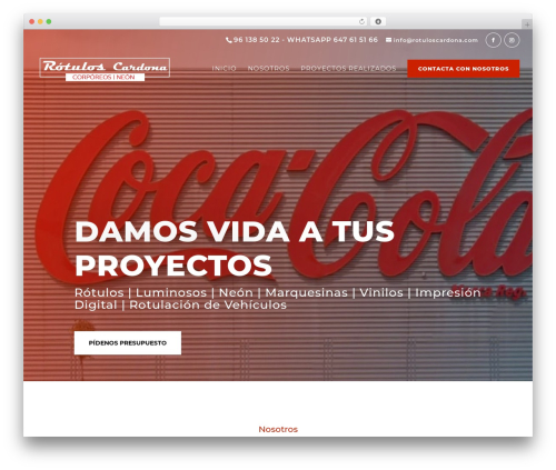 WordPress theme Divi - rotuloscardona.com