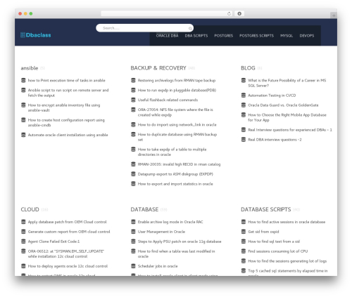 Flatbase (shared on wplocker.com) WordPress theme design - dbaclass.com