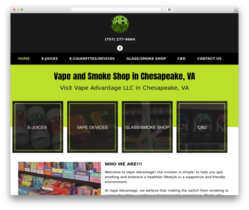 Hello Elementor theme WordPress - thevapeadvantage.com