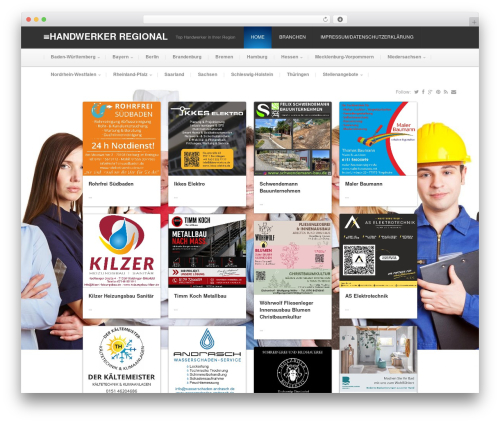 Pinable WordPress theme - handwerker-regional.net