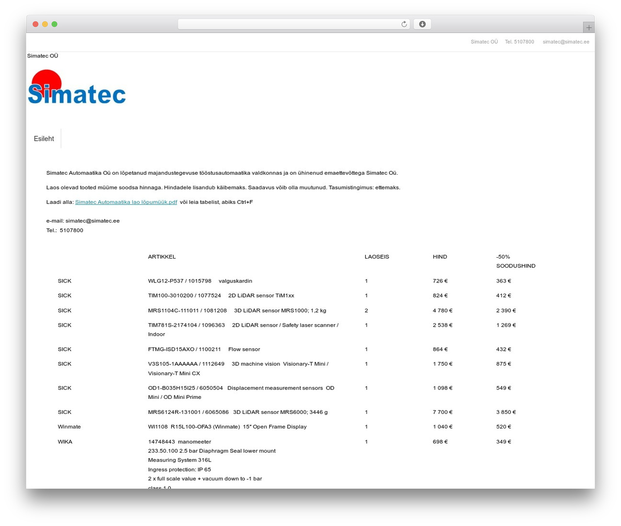 Tempera theme WordPress - simatec.ee