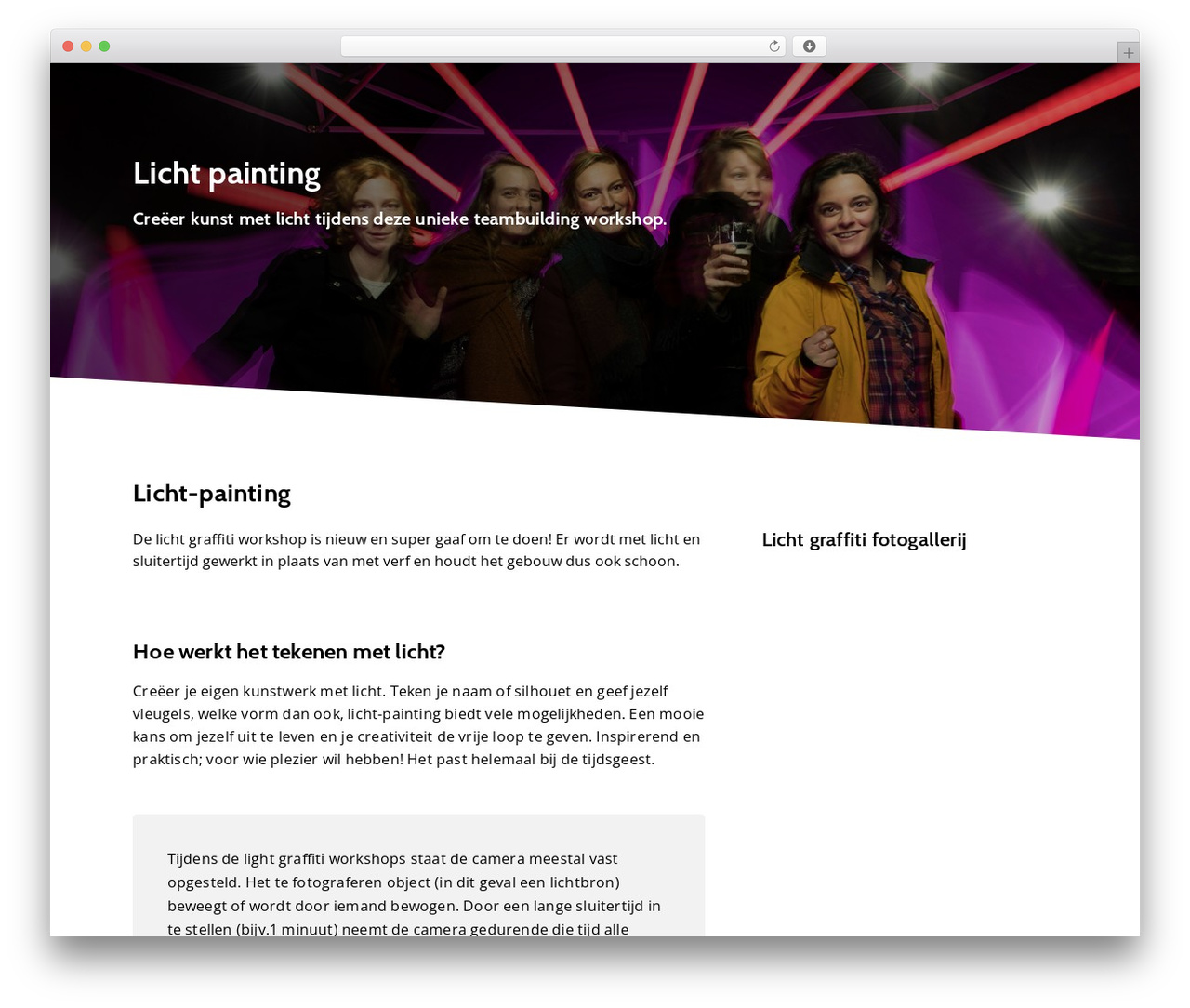 Theme WordPress Salient - light-painting.nl