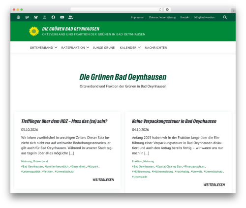 Theme WordPress Sunflower - gruene-badoeynhausen.de/wp