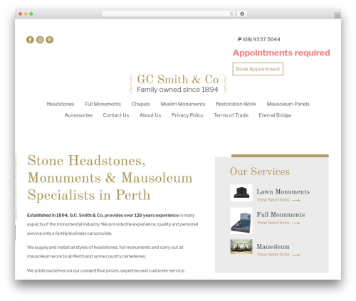 WordPress theme GC Smith - gcsmith.com.au