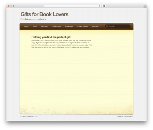 WordPress theme Notepad Child - giftsforbooklovers.com