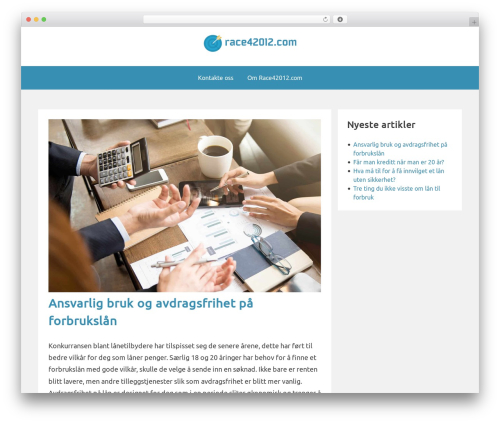 Aeroblog WordPress theme - race42012.com