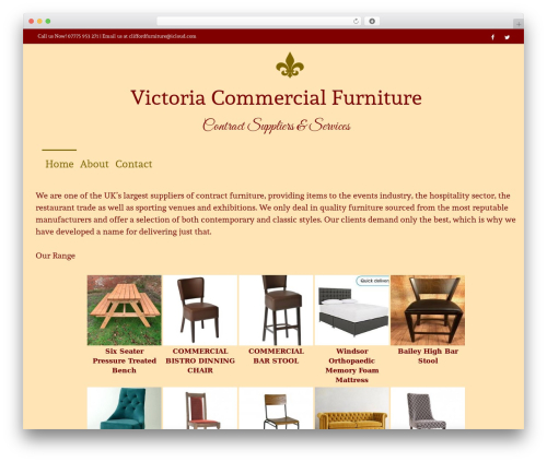 Quest WordPress restaurant theme - victoriacommercialfurniture.co.uk