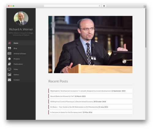 Theme WordPress Faculty - professorwerner.org