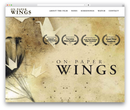 Theme WordPress Silverscreen - onpaperwingsthemovie.com