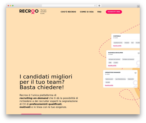 WordPress theme Cliq Development - recroo.com