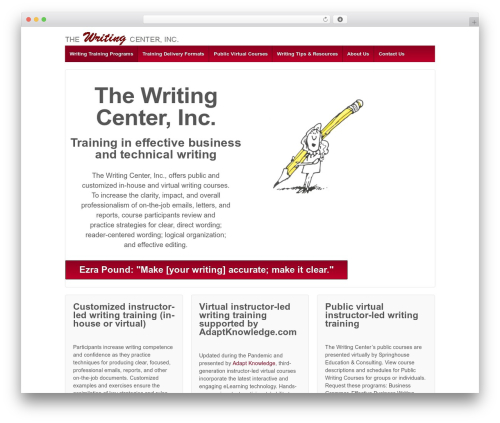 WordPress theme Responsive Pro - writingcenter.com