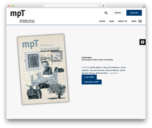 Alphalisting WordPress plugin - modernpoetryintranslation.com