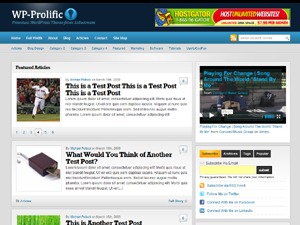 WP-Prolific 1.0 Basic WordPress ecommerce theme by Solostream Global Media