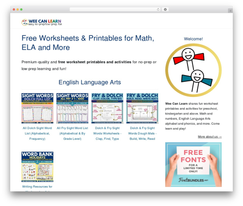 Genesis WordPress theme - weecanlearn.com