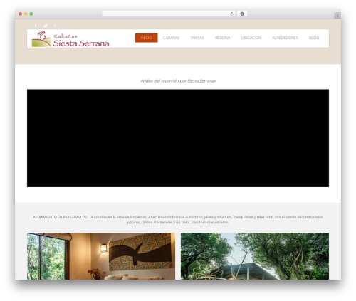 Hoteliour WordPress theme - siestaserrana.com.ar