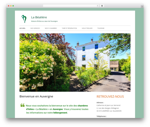 Tiny Framework best free WordPress theme - chambres-hotes-auvergne.org