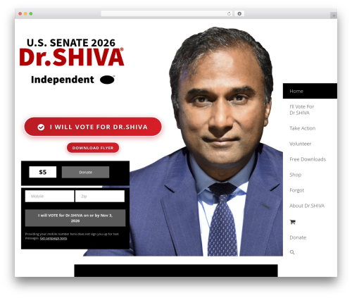 WordPress theme FrontRunner - shiva4senate.com