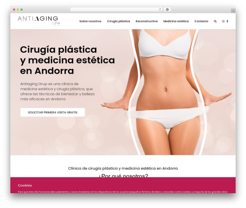 WordPress theme UnfinityPlus - www.clinicaesteticaandorra.com