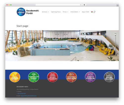 WordPress theme Divi - kecskemetifurdo.hu