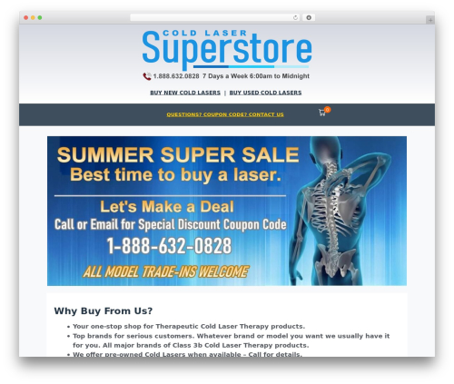 WordPress theme Kava - coldlasersuperstore.com