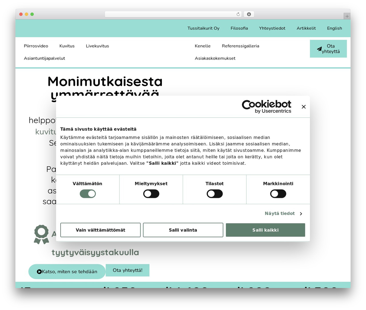 WordPress website theme Builder Theme - tussitaikurit.fi