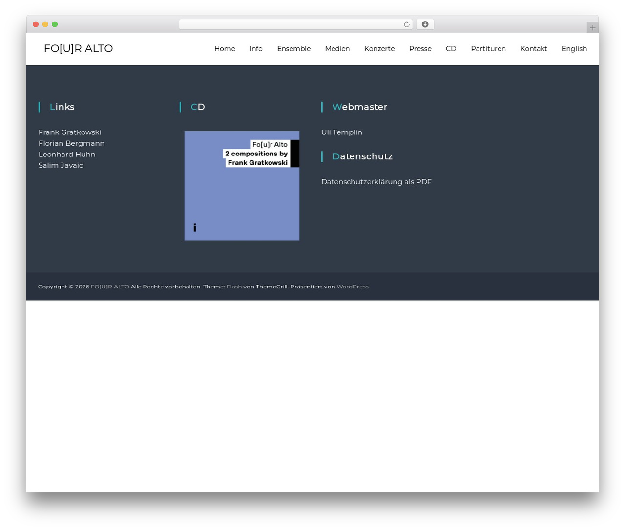 WordPress theme Flash - fouralto.com
