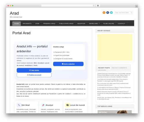 WP theme Pressimo - aradul.info