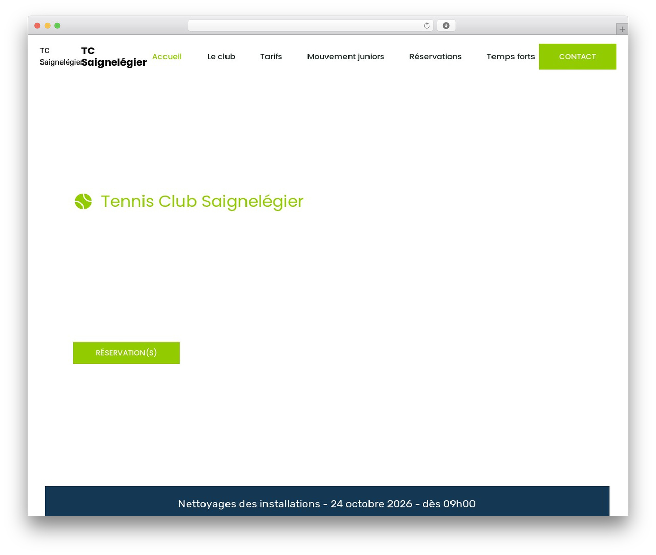 Best WordPress theme Tenniez Child - tcsaignelegier.ch