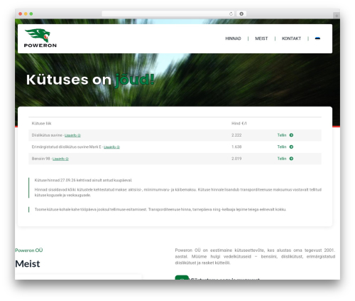 Hello Elementor theme WordPress - poweron.ee