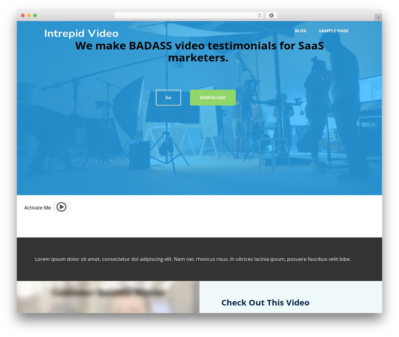 Optimizer PRO WordPress theme - intrepidvideo.com