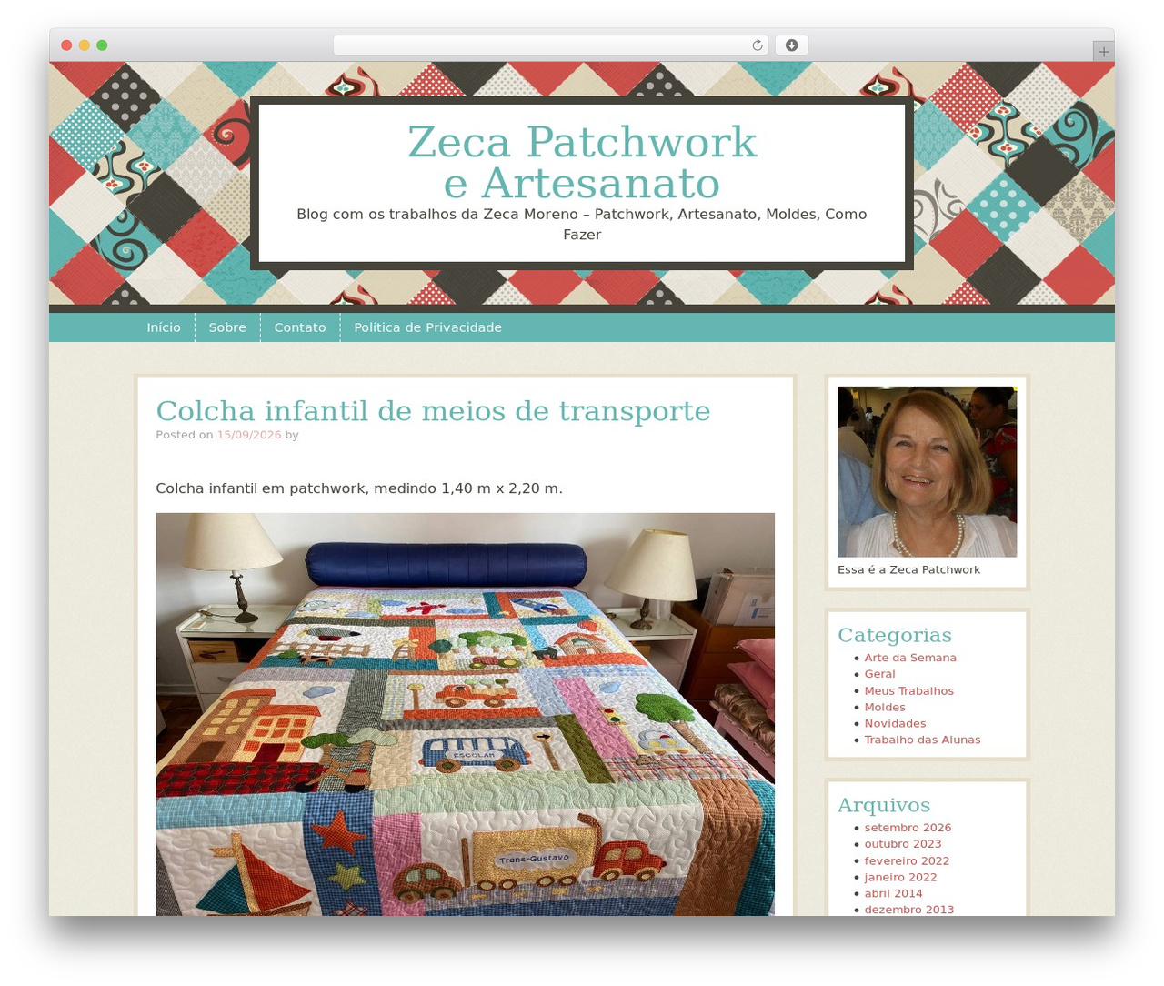 Patchwork WordPress blog theme - zecapatchwork.com