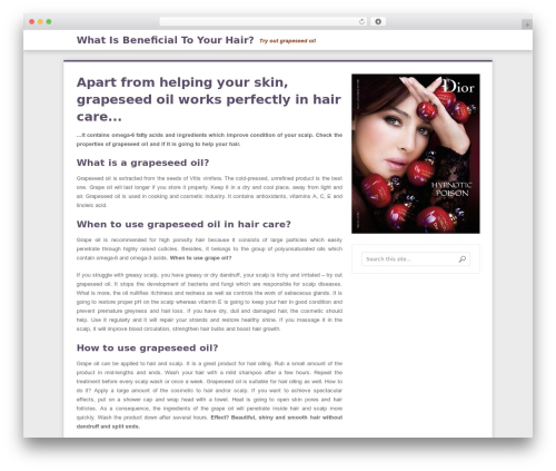 Softpress WordPress theme - grapeseedoils.org
