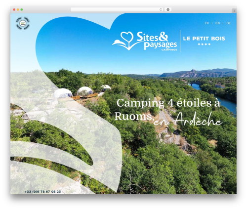 Plune header WordPress plugin - www.campinglepetitbois.fr
