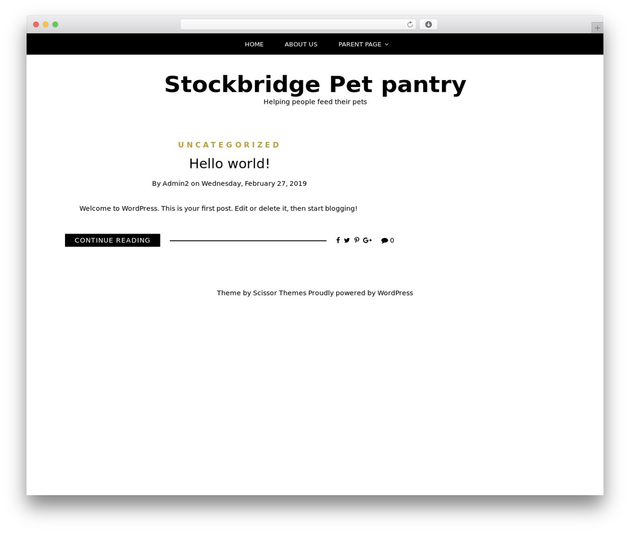 Writee WordPress theme - stockbridgepetpantry.com