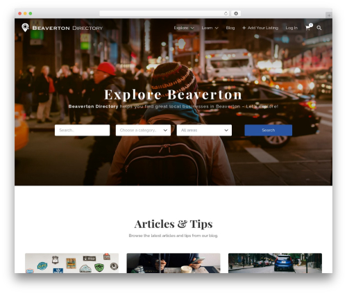 Best WordPress theme Listify - beavertondirectory.com