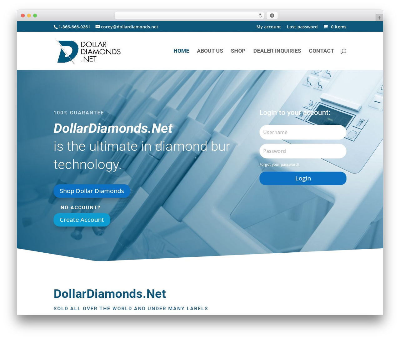 Divi WordPress theme - dollardiamonds.net