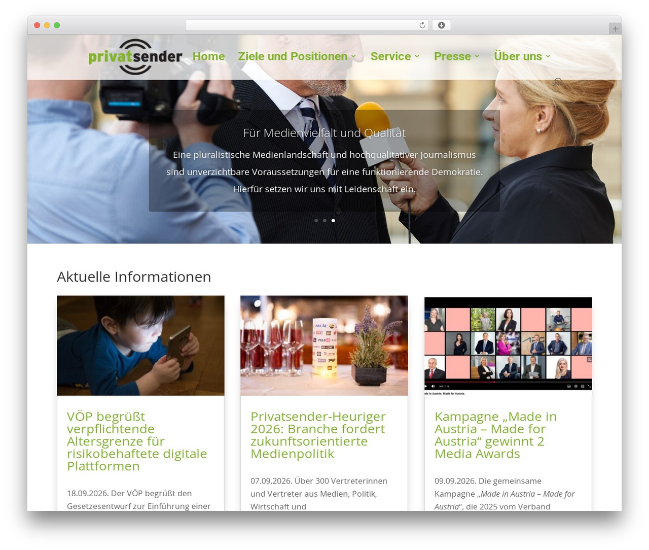 Divi WordPress theme - voep.at