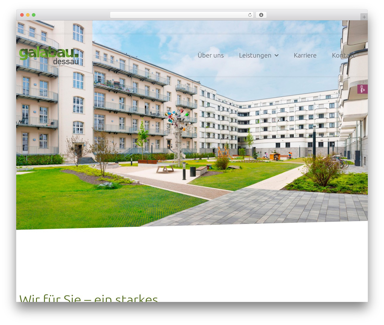 Hello Elementor WordPress theme design - galabau-dessau.de